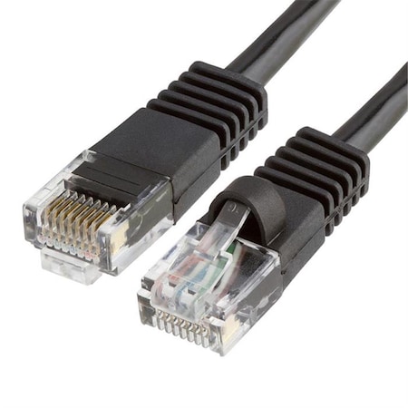 Cmple 350 MHz RJ45 Cat5e Ethernet Network Patch Cable - 3 ft. - Black 801-N
